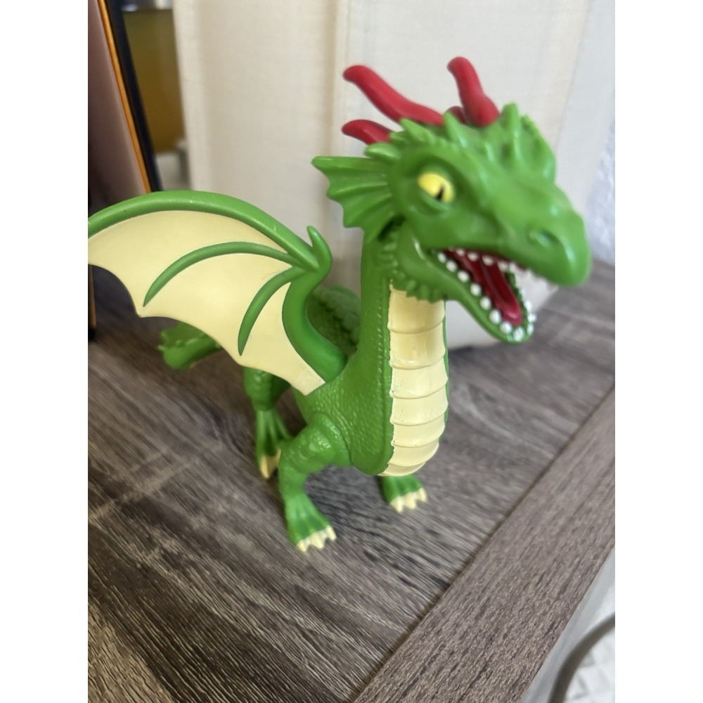 Lakeshore Green Yellow Dragon Figurine Collectible Fantasy Creature Plastic Toy